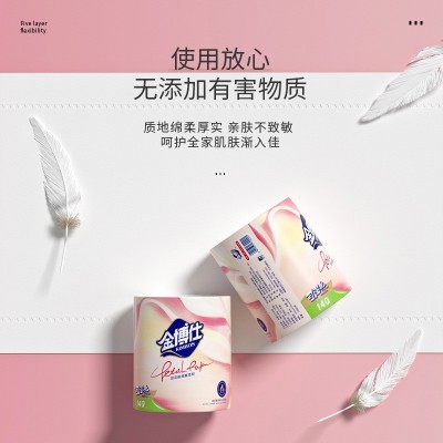 包邮金博仕140克空芯卷纸五层加厚家用厕用有芯卷纸卫生纸擦手纸图2