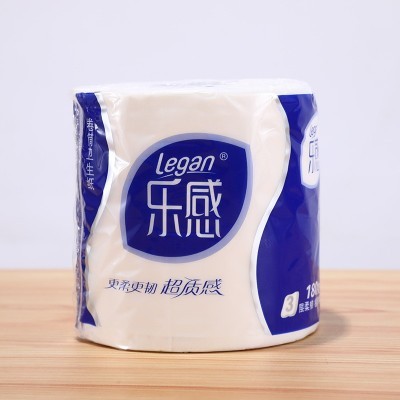 乐感卷纸卫生纸木浆无香3层妇婴家用厕纸有芯筒纸10卷/提图3