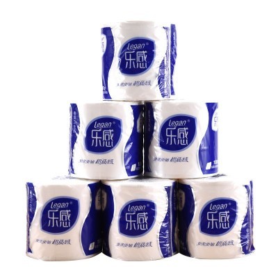 乐感卷纸卫生纸木浆无香3层妇婴家用厕纸有芯筒纸10卷/提图2