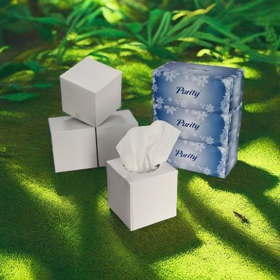 定制木浆原生浆抽纸面巾纸盒巾纸纸巾150抽flat box facial tissu图2