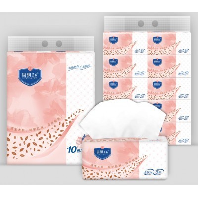 尚明柔品抽纸5层420张加厚纸巾餐巾纸无香家用卫生纸面巾纸实惠装图3