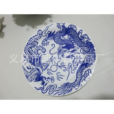 厂家直销 七寸九寸 青花瓷一次性纸盘纸碟 食品级 可定制图2
