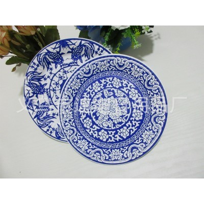 厂家直销 七寸九寸 青花瓷一次性纸盘纸碟 食品级 可定制图5