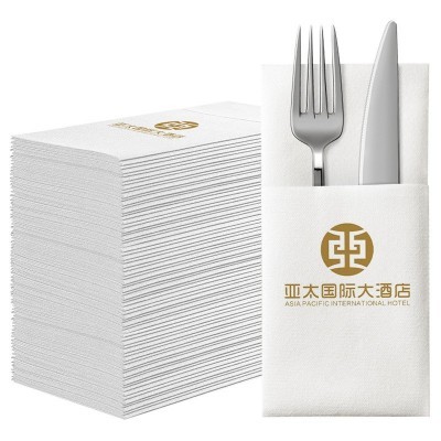 白色无尘纸巾 布纹质感4040加大加厚一次性定制logo无尘餐巾纸图2