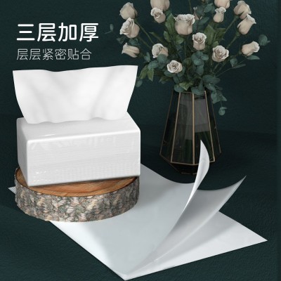 酒店客房抽纸ktv商用商务餐巾纸面巾纸90抽白包透明实惠纸巾批发图5