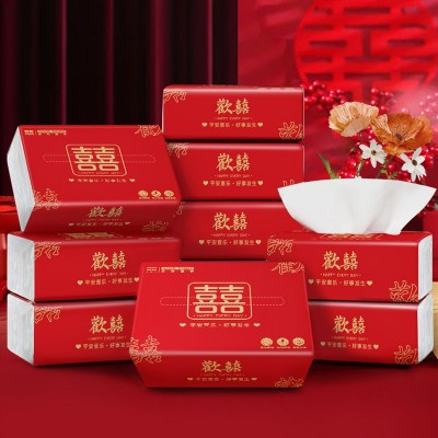 工厂直销结婚抽纸整箱批发纸巾婚庆婚宴喜事酒席婚礼专用餐巾纸图4