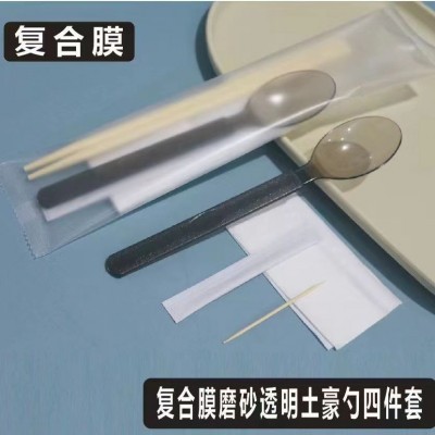一次性筷子四件套外卖餐具勺子牙签纸巾商用快餐图3