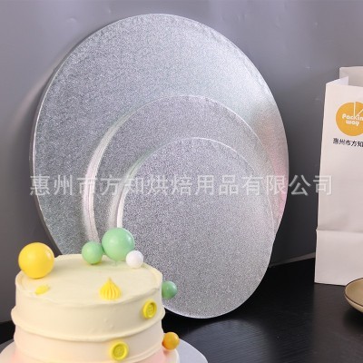 圆形批发银色瓦楞生日蛋糕转移板厂家食品级蛋糕底托12mm蛋糕板图2