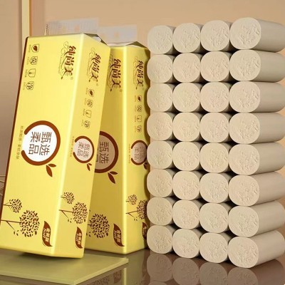 纯尚美16卷家用纸巾卫生纸竹浆卷纸巾四层加厚卫生纸代发工厂直销图5
