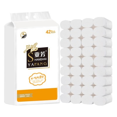 亚芳原生木浆42卷5.5斤加厚无香一件代发卫生纸卷纸批发包邮图5