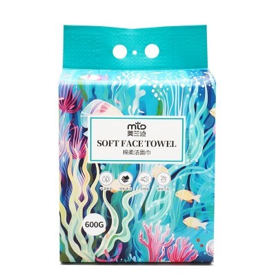 洗脸巾悬挂式纯植物棉洁面巾底部抽600g洁面巾加厚珍珠棉柔巾批发图2