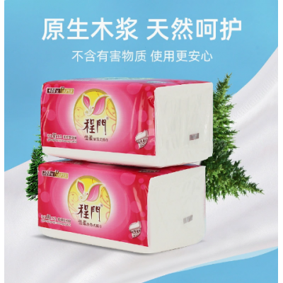 东莞厂家现货三层加厚面巾纸405张混合浆10包批发无香型商用抽纸图3