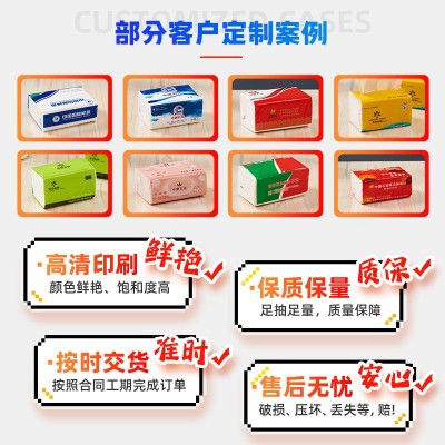 跨境出口软包抽纸定做厂家酒席饭店加油站宣传广告家用餐巾纸定制图3