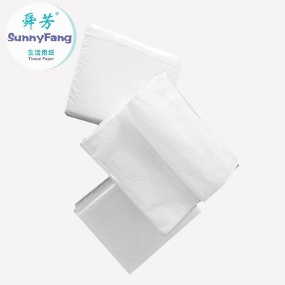 山东出口软抽纸 5.5kg白包抽纸家商用酒店餐厅方巾纸拼柜产品批发图2
