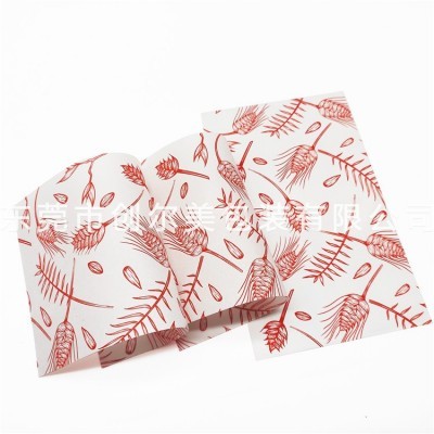 白牛皮纸35克45克印刷红色树叶logo 清新简洁饰品小尺寸包装薄纸图3