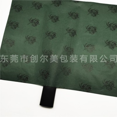 22g棉纸拷贝纸满版墨绿色定制印刷花纹 珠宝服饰五金防磨损包装纸图3