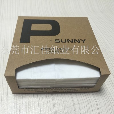 厂家直销批发纯木浆宣传牛皮纸盒抽纸纸巾盒制作logo抽纸盒图4