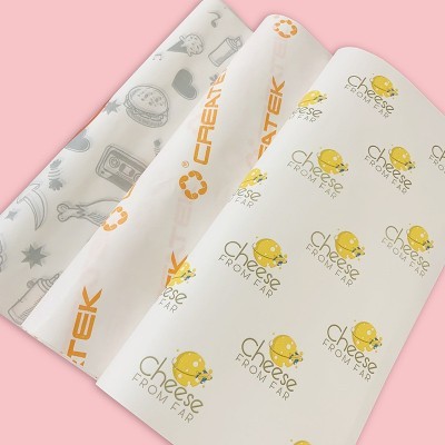 定制汉堡包装淋膜纸 一次性烘焙用纸 异型圆形餐盘餐垫纸图5