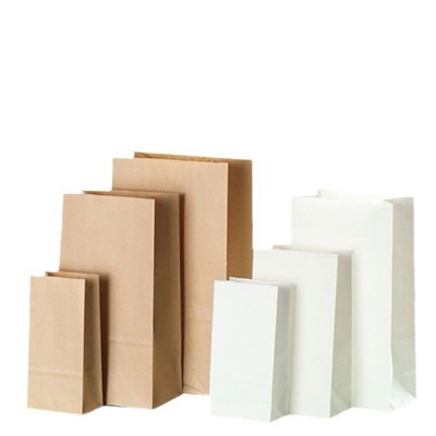 【现货】一次性白黄牛皮防油纸方底纸袋 食品外卖手捧袋 打包袋图3