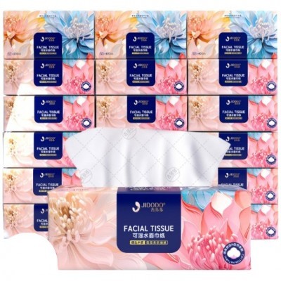 繁花似锦抽纸纸巾家用加量加大可湿水整箱18大包图3