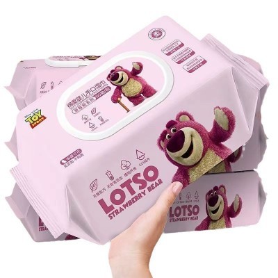 80抽大包加厚婴儿湿巾家庭装珍珠纹宝宝手口湿纸巾一次性湿巾纸图2