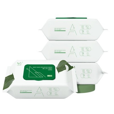 加厚加大婴儿湿巾孕婴店批发大包80抽珍珠纹新生儿宝宝手 口湿纸巾图2