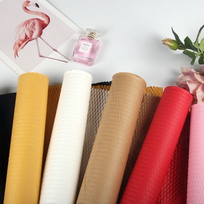 花束包装纸鲜花材料蜂窝纸牛皮纸防水缓冲防震包材蜂蜂巢 纸填充图2