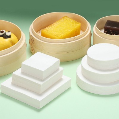 厂家批发包底纸蒸包子馒头不粘圆形垫纸蒸笼纸点心面包纸烘焙油纸图3