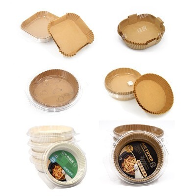 广州现货空气炸锅纸食品级专用圆形方形加厚耐高温一次性硅 油纸盘图3