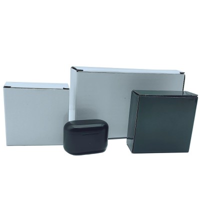 白盒子现货三层白瓦楞盒 通用白色长方形单插扣底折叠硬纸盒图5