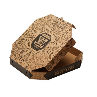 环保可降解加厚披萨盒定制一次性外卖披萨打包盒彩色加厚瓦楞纸盒图4