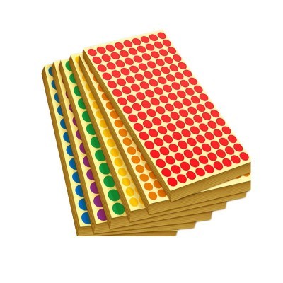 圆点不干胶贴纸手账本彩色圆形数字月份贴小圆点标记贴绿色自粘贴