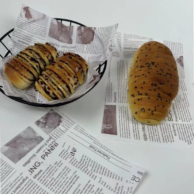 厂家直销三明治防油纸小吃隔油纸汉堡淋膜纸印刷图案餐盘垫纸图2