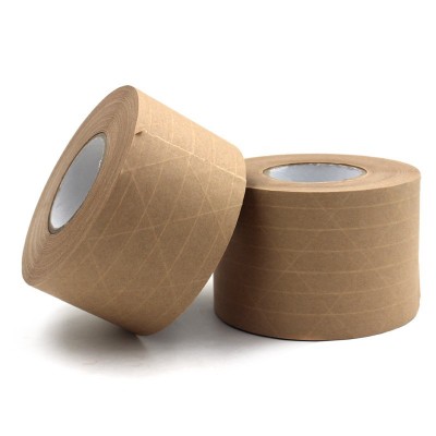 JX-001涂水产生粘性夹纤维带筋可降解淀粉胶有线湿水牛皮纸胶带图2