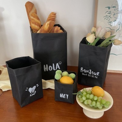 防水洗牛皮纸袋冰箱花盆收纳盒防水简易超大耐撕耐磨食品级礼品袋图2