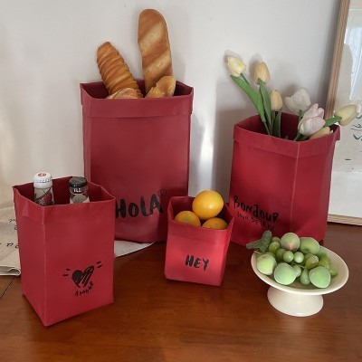 防水洗牛皮纸袋冰箱花盆收纳盒防水简易超大耐撕耐磨食品级礼品袋图4