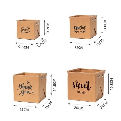 水洗牛皮纸袋冰箱厨房办公室桌面加厚防水ins食品级盆栽收纳袋