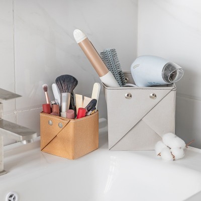 可水洗牛皮纸袋冰箱厨房加厚防水ins盆栽化妆品收纳袋现货批发图2