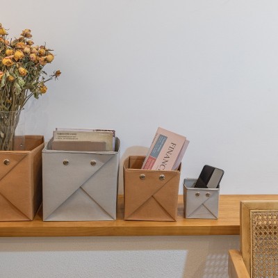 可水洗牛皮纸袋冰箱厨房加厚防水ins盆栽化妆品收纳袋现货批发图3