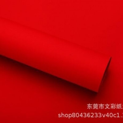 厂家直销120G红色触感纸 绒面触感纸 现货供应图4