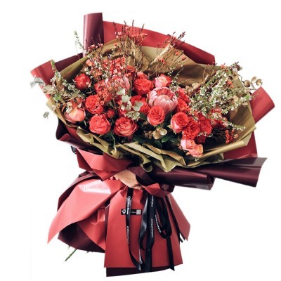 鲜花包装材料批发花店花艺包花资材防水花束包装纸双面纯色欧雅纸图2