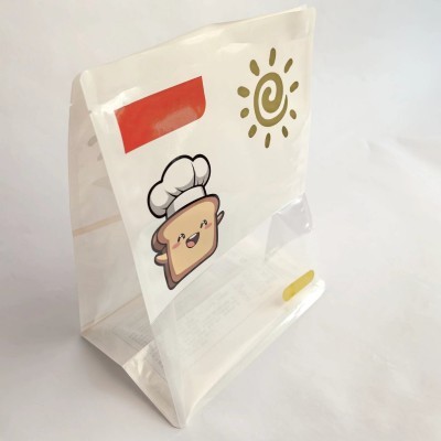 八边封开窗食品包装袋批发面包吐司零食袋子拉链自立自封袋子定制图2