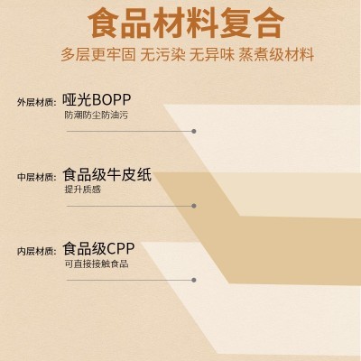 牛皮纸袋批发开窗咖啡豆自立包装袋烘焙分装花果茶叶密封拉链袋子图3