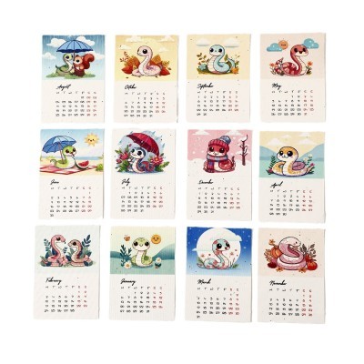 种子纸厂家定制2025年桌面摆件台历日历可发芽伴手礼卡片创意礼品图5