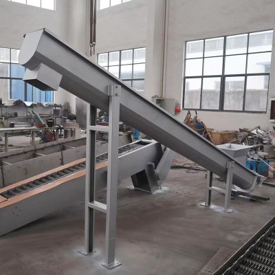 厂家供应传输机不锈钢自动无轴螺旋输送机给料上料输送栅渣江苏图3