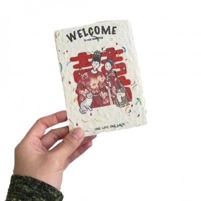 种子纸创意婚礼请柬卡片制作 种子纸环保抽奖卡片 种子纸名片图5