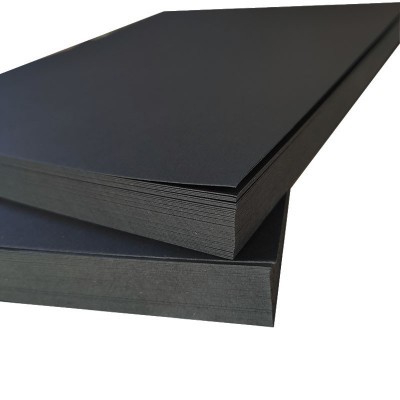 厂家直供80-500克木浆黑卡吊牌印刷黑卡纸装裱礼盒包装袋特种纸图2