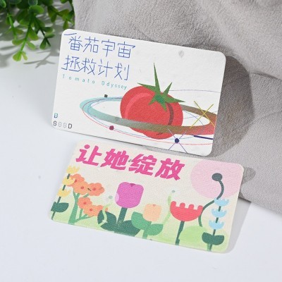 创意种子纸DIY门票贺卡入场券音乐节邀请函会发芽的纸可降解卡片图3