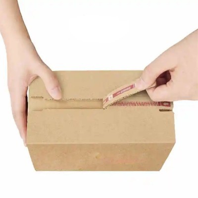 河北快递纸箱物流打包正方形免胶带自粘易撕拉化妆品礼盒拉链纸箱图2