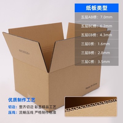 物流快递正方形纸箱亚马逊FBA长方形超硬大号搬家纸箱现货批发图3